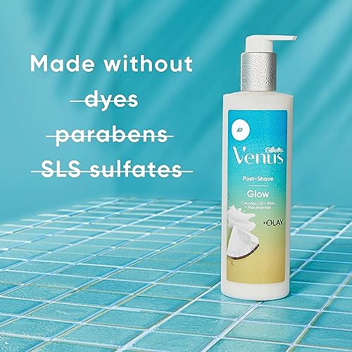 Gillette Venus Glow Post-Shave Oil Infused Moisturizer, Women¡¯s Aftershave Oil Infused Moisturizer, 12 oz
