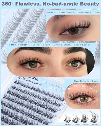 Spider Lash Clusters D Curl Wispy Eyelash Extensions 10-16mm