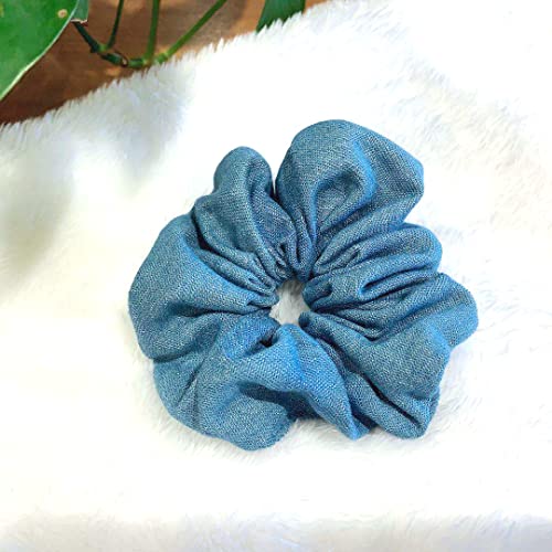 Denim Hair Scrunchies Tie Hair Ring Loop Rope Ponytail Holders Girls Hairband JW011 (3 Pcs)