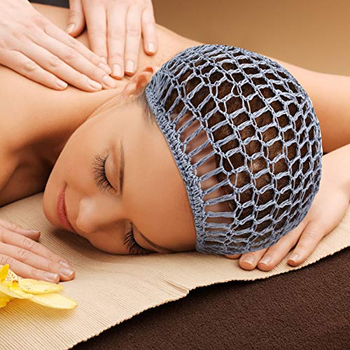 Waydress 2 Pcs Hair Nets Snood for Women Sleeping,Black, Gray