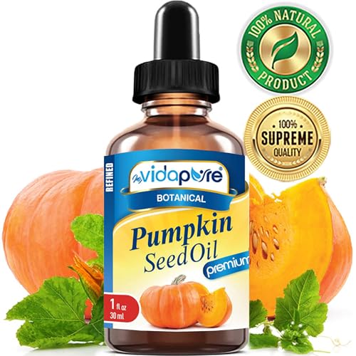 MYVIDAPURE PUMPKIN SEED OIL WILD GROWTH Pure REFINED for Skin, Face, Body, Hair and Lip Care (1 Fl Oz)