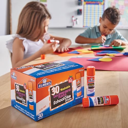 Elmer's Disappearing Purple School Glue Sticks - 30 Count