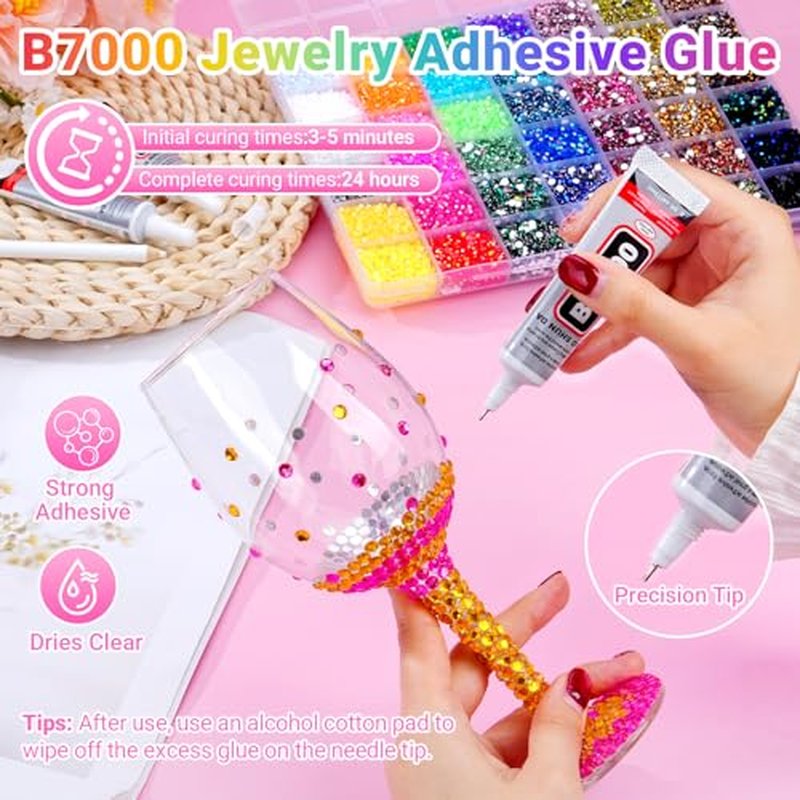 56 Color Bedazzling Kit with 79,000 3mm Rhinestones & Glue
