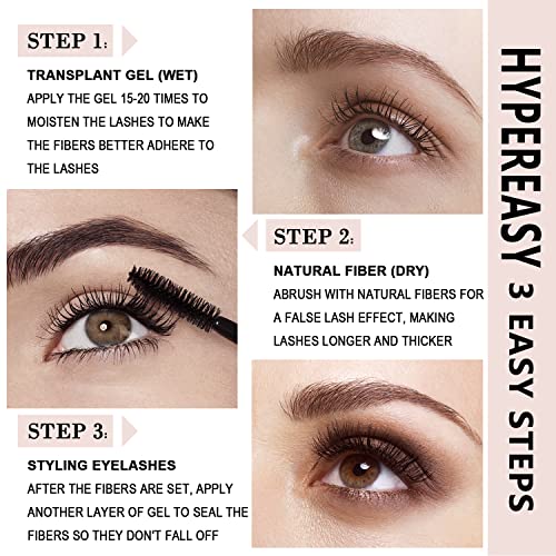Youngfocus 3D Fiber Lash Mascara Waterproof, Luxuriously Longer, Thicker, Voluminous Eyelashes, Long-Lasting, Dramatic Extension, Smudge-proof, Hypoallergenic Formula-Best Gift