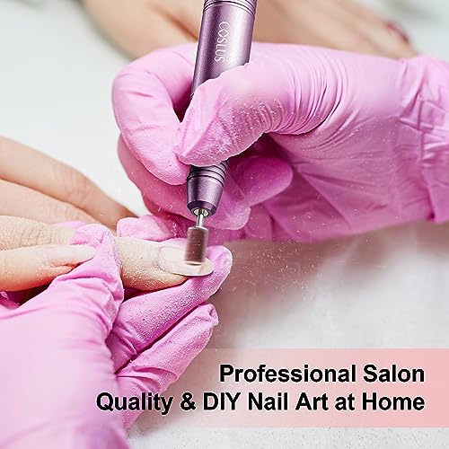 COSLUS Nail Drill Bits & Sanding Bands Set - 100 Fine Grit Sanding Bands & Mandrel for Manicure & Pedicure