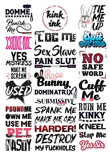 30 BDSM Temporary Tattoos for Adults | Kinky Designs