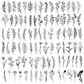 18 Sheets Temporary Tattoos Realistic Floral Black