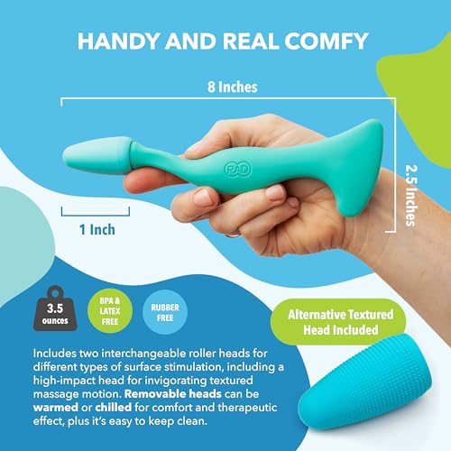RAD 2-in-1 Gua Sha & Jade Face Roller ? Dual-Action Warm & Cold Facial Massage Tool for Wrinkles, Lifting & Lymphatic Drainage ? Skincare Roller with Silicone Handle