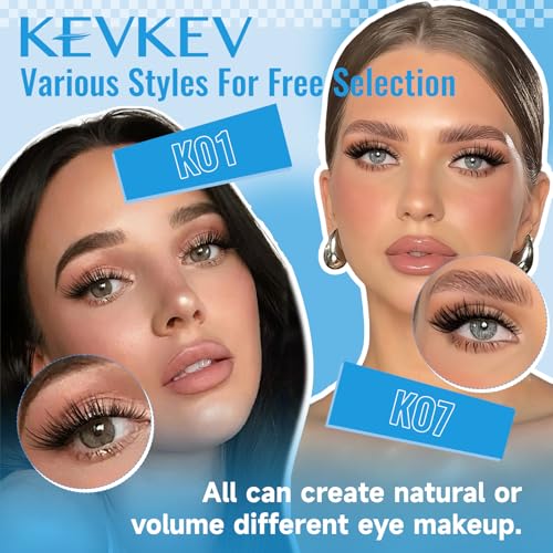 KevKev Lash Clusters 144 Pcs DIY Eyelash Extensions 8-18mm