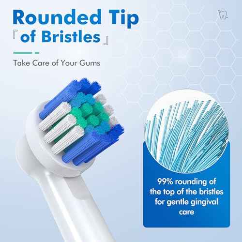 Replacement Toothbrush Heads Compatible with Oral B Braun, 4 Pcs Professional Precision Clean for Oral-b 7000, Clean, Oral B Pro 1000, 9600, 500, 3000, 8000