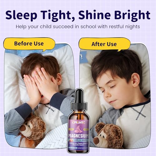 Kids Magnesium Glycinate Liquid Drops with L-Theanine & Omega-3