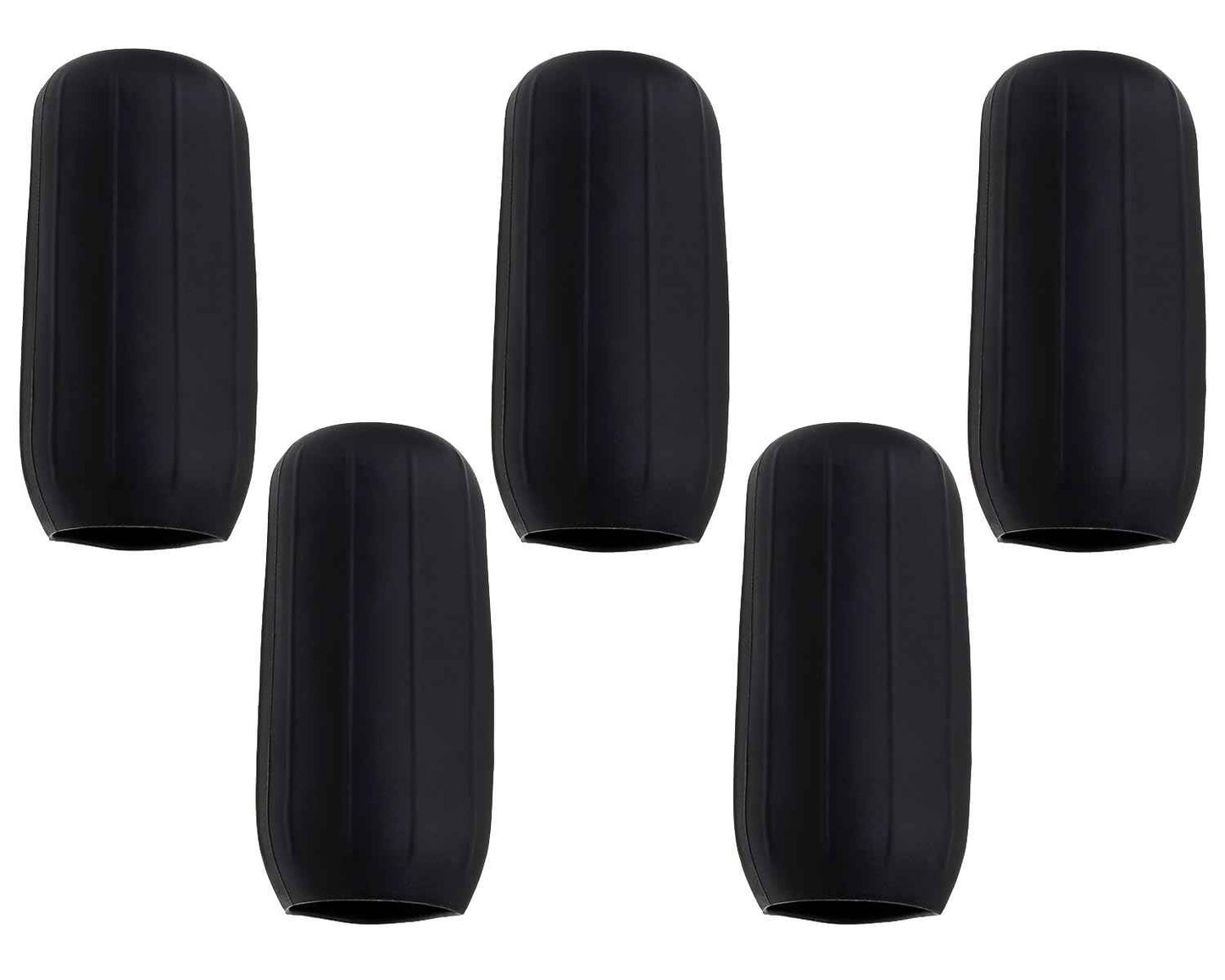 Mini Skater 5pcs Silicone Travel Bottle Cover Reusable Elastic Sleeve Fit Standard Toiletry Container Stretching Bottle Lid Cap for Luggage Bag Suitcase Prevent Leakage Solution (Black)