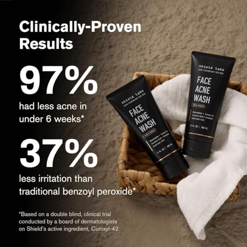 Shield 3-Step Acne System for Men - 4% Benzoyl Peroxide