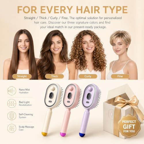 Electric Spray Air Cushion Massage Comb with Detangler