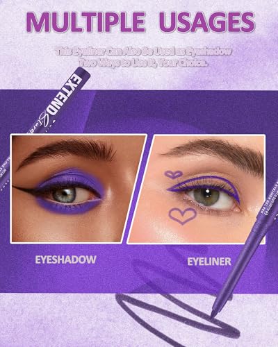 Purple Mascara & Plum Eyeliner Set - 5D Waterproof Makeup Kit