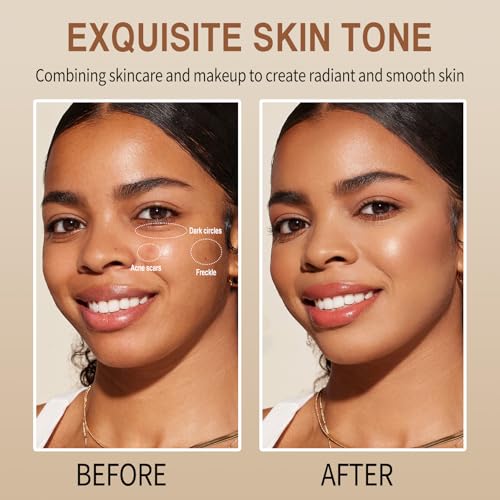 2 Pcs Beauty Balm Serum Boosted Skin Tint, Hydrating Concealer Stick, Lightweight Solid Tinted, Moisturizer Contour Stick Foundation for Women, Natural & Flawless Finish£¨#3£©