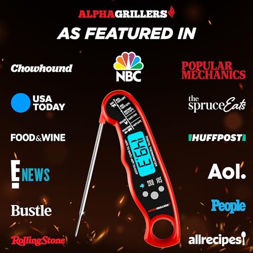 Alpha Grillers Instant Read Meat Thermometer | Digital Food Thermometer
