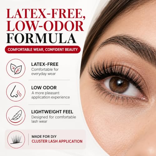 Waterproof Eyelash Cluster Glue - Strong Hold, Long-Lasting 2-3 Weeks, Professional & DIY