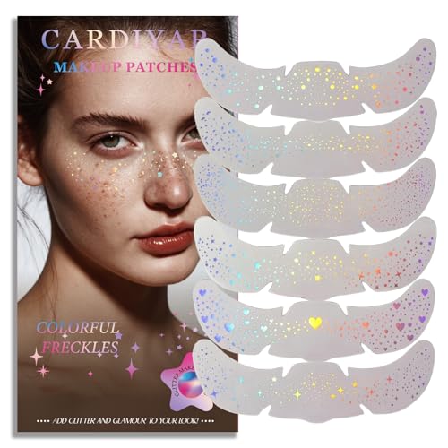 Glitter Freckles Temporary Face Tattoos - 24pc Waterproof Set