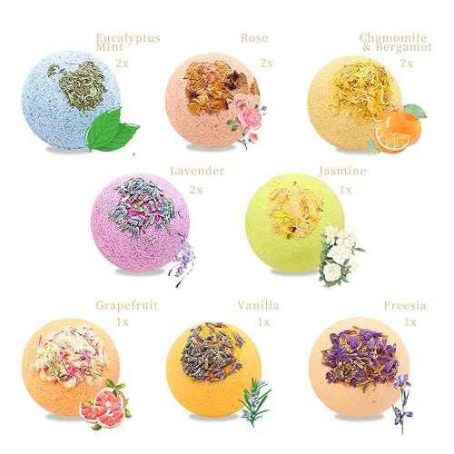 Bath Bombs for Women Mom Kids, 12 PCS Handmade Natural, Spa Relaxing Birthday Gift Set for Her/Him, Women, Girls, Wife, Mother