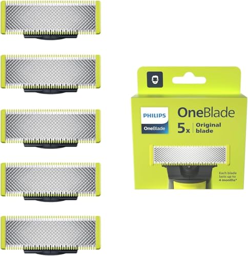 Philips OneBlade Replacement Blades 5-Pack for QP250/50 Model - Stainless Steel