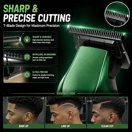 LQT-128 Cordless Beard Trimmer for Men, Rechargeable with LED Display, Grooming Gift Set