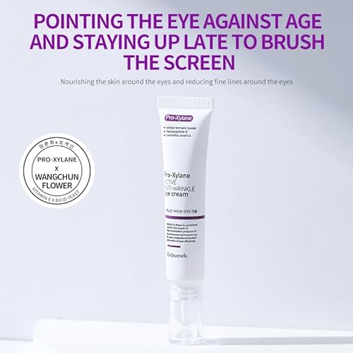 Korea Active Anti-Wrinkle Eye Cream 20g / Anti-Aging, Fade Fine Lines, Remove Dark Circles, Moisturizing and Repair Eye Skin, Prevent New Wrinkles, Rejuvenate and Tighten Delicate Eye Area