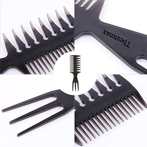 Hair Comb Styling Set Tail Comb Afro Pick 2pk – Double-Sided Professional Barber Brushes
