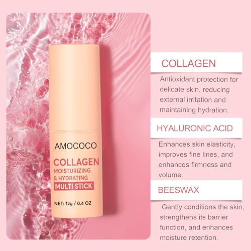 Collagen Hydrating Balm Stick 3-Pack – Lip, Eye & Face Moisturizer