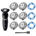 SH50 Replacement Blades Compatible with Philips Aquatec Shaver, 5000 Shavers Series, 6-pc Blades with Retaining Rings
