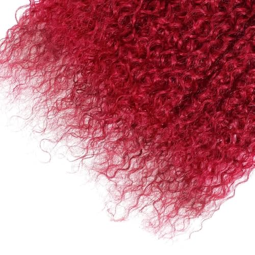 Red Kinky Curly Human Hair Bundles - 26 28 30 Inch