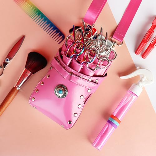 7-Slot Hair Scissors Waist Bag | PU Leather Barber Tool Holster