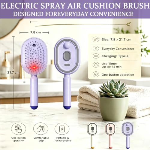 Cheerdox 5-in-1 Electric Spray Air Cushion Massage Comb