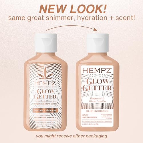 Hempz Mini Glow Getter Herbal Body Moisturizer 2.25 oz.