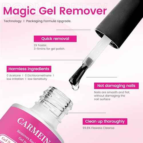 Gel Nail Polish Remover,Professional(1-pack), 15ml/0.5 fl oz, Liquid Formula, Paraben-free, For Natural and Long-lasting Gel Polish Removal for Nail.