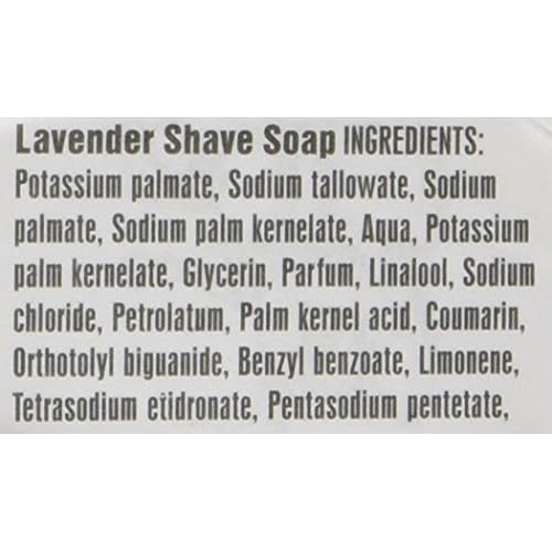 D.R. Harris Lavender Hard Shaving Soap in Mahogany Wood Bowl