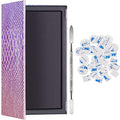 Sumind Magnetic Palette Mermaid Empty Makeup Palette with 1 Depotting Spatula and 30 Pcs Adhesive Metal Stickers for Eyeshadow Lipstick Blush Powder (Rectangle)