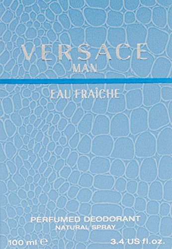 Versace Man Eau Fraiche Perfumed Deodorant Spray for Men - 3.4 oz