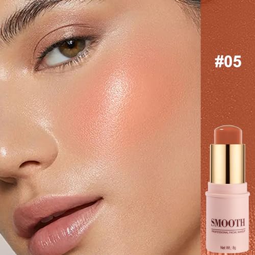 KIMIEYE Coral Orange Matte Blush Stick with Brush - 0.28oz