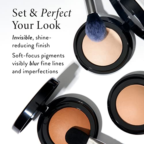 LAURA GELLER NEW YORK Baked Blurring + Setting Powder, Translucent Makeup Setting Powder For Soft-Focus Finish, Minimize Fine Lines and Pores, Light/Medium