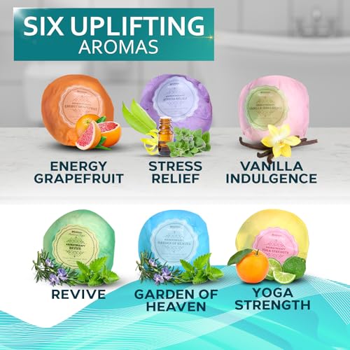 Bellisso 6 Pack XXL Bath Bombs with Natural Dead Sea Salt & Essential Oils - 4.1 oz Each Gift Set