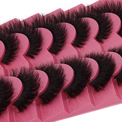 Cat Eye Mink Lashes 16mm - 7 Pairs Dramatic Volume