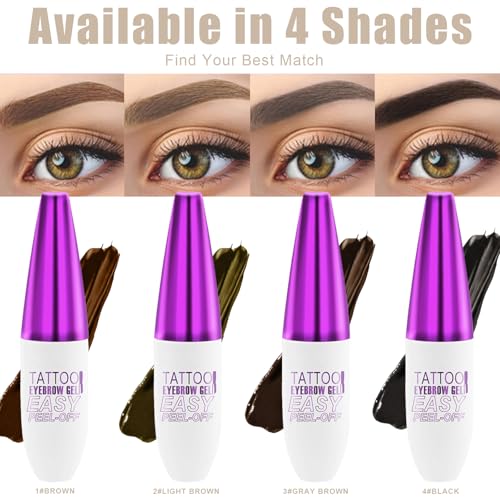 HULYHDP Peel-Off Eyebrow Gel - 2Pcs Waterproof Black Tint