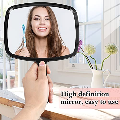 3 Pack Hand Mirrors with Handle - Portable Compact Makeup Mirror Set