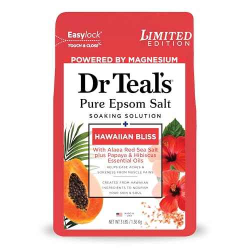 Dr Teal's Epsom Salt Magnesium Soak, Limited Edition Hawaiian Bliss, 3lbs