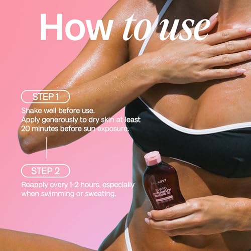 Bali Body Watermelon Tanning Oil SPF50 ? Tanning Oil with SPF for Dark Glow Skin, Fast-Absorbing, Non-Greasy Formula, Hydrating, Travel Size, Cruelty-Free, Vegan Australian Made (100ml/3.4floz)