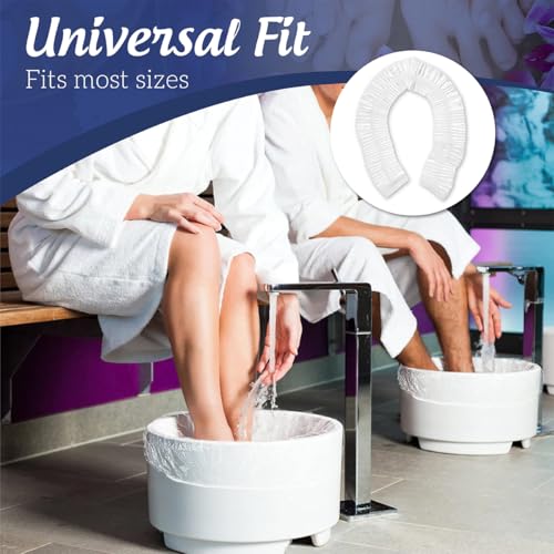 Disposable Pedicure Liners - 400 Count, Fits Most Foot Spas, Leak-Resistant