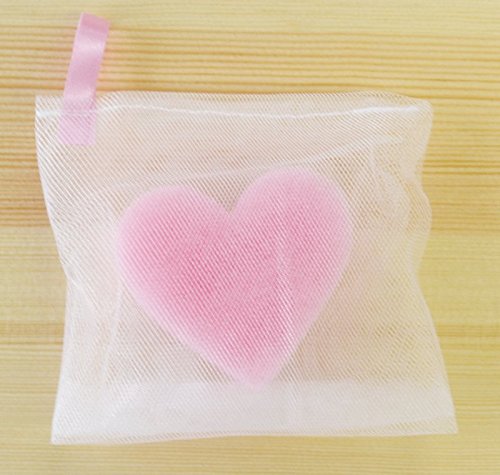 Kokubo Heart Sponge Face Wash Net - Fine Foaming Cleanser