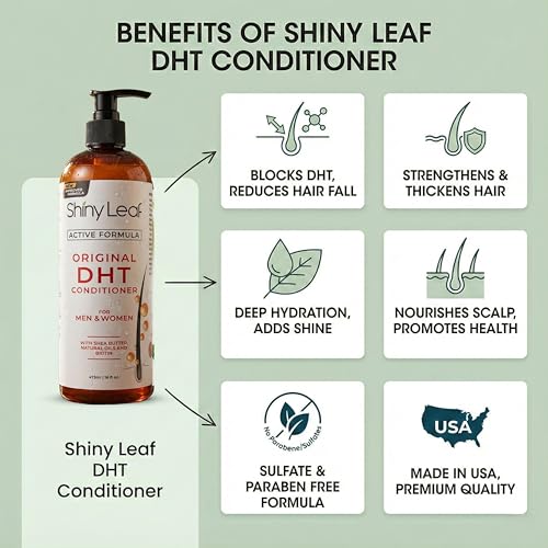 Shiny Leaf DHT Conditioner with Rosemary & Biotin, 16 oz