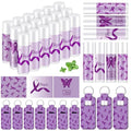 18 Set Purple Ribbon Awareness Gift Lip Balm with Holder Faith Hope Cure Support Gifts for Domestic Violence Overdose Pancreatic Cancer Alzheimer's Funeral Memorial Charity Fundraiser Supplies